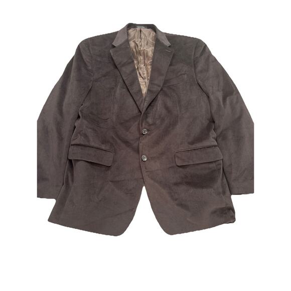 Chaps Ralph Lauren Brown Sport Coat Velvet Jacket Blazer 42L - Picture 1 of 8